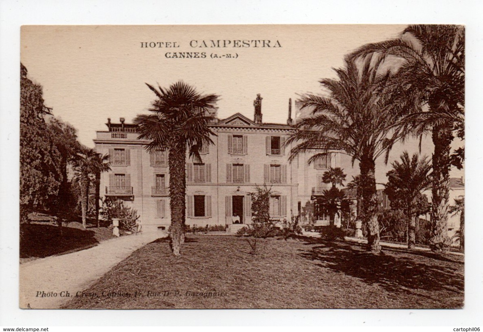 - CPA CANNES (06) - HOTEL CAMPESTRA - Photo Ch. Cresp - - Cannes