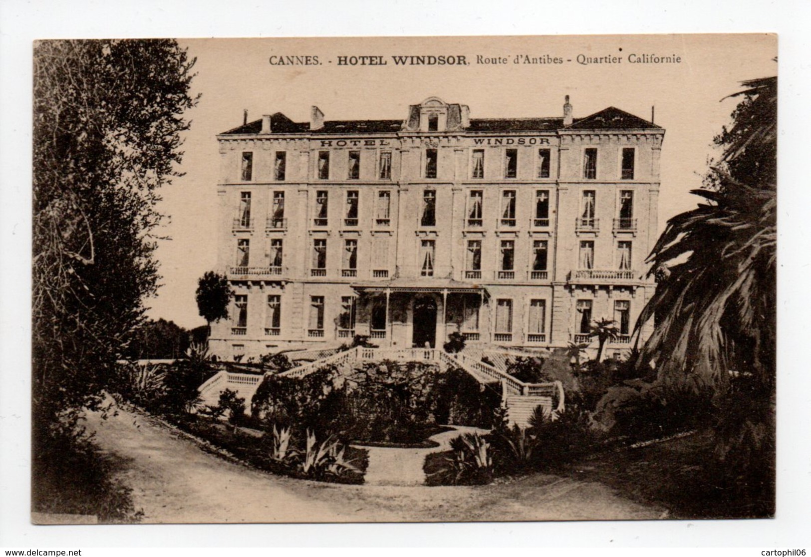 - CPA CANNES (06) - HOTEL WINDSOR - Route D'Antibes - Quartier Californie - - Cannes