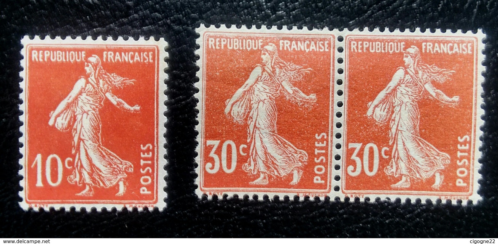 FRANCE TIMBRES AVEC VARIÉTÉS D'IMPRESSIONS AU VERSO - Collections