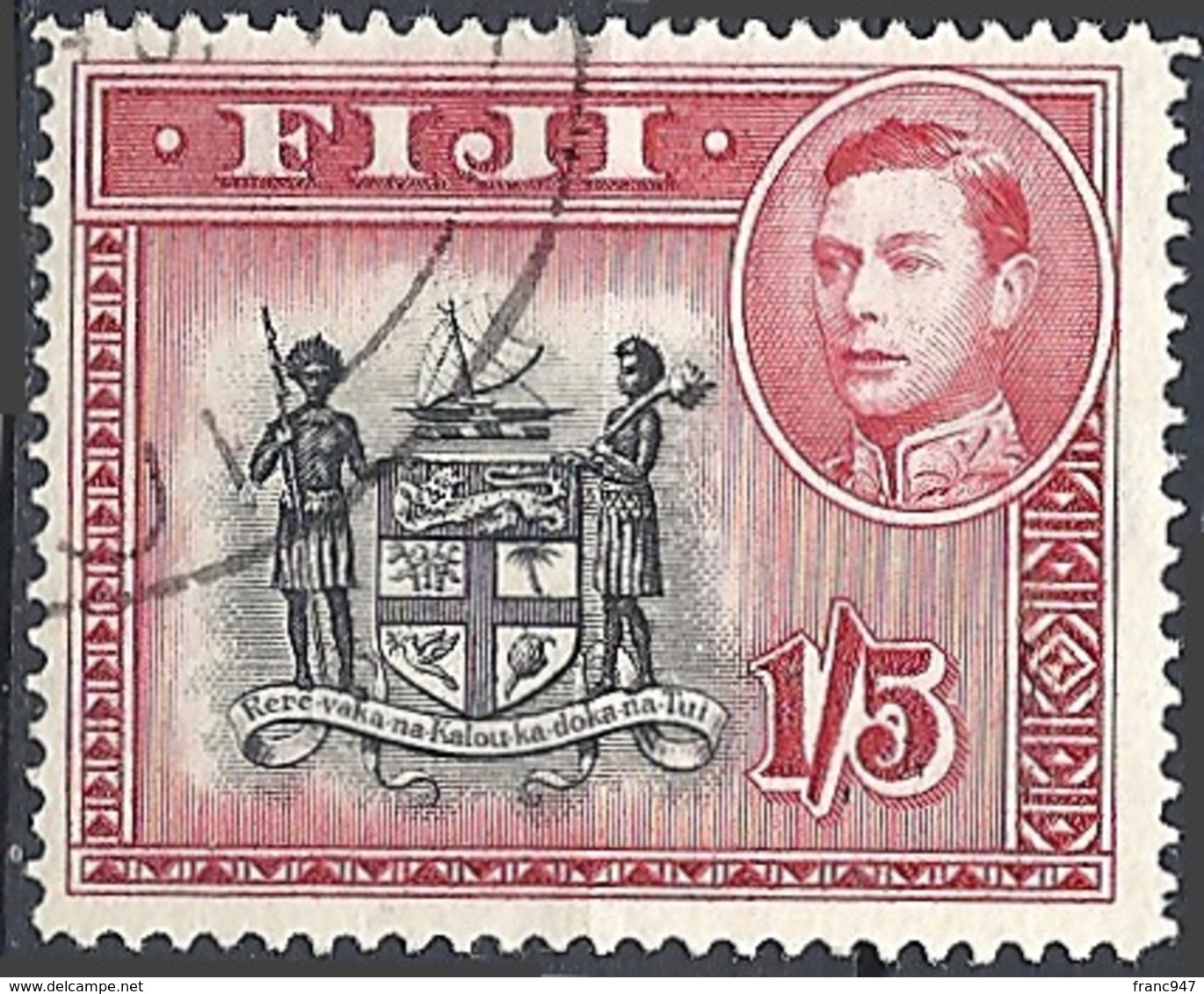 Fiji, 1940 King George VI & Arms Of Fiji, 1sh5p # S.G. 263 - Michel 104 - Scott 128  USED - Fidschi-Inseln (...-1970)