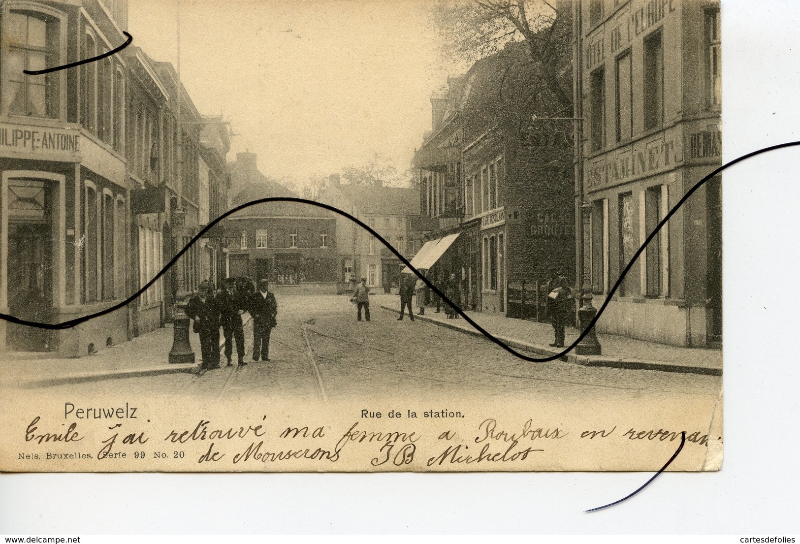 CPA. BELGIQUE.  PERUWELZ .  Rue De La Station . Du Chemin De Fer . - Péruwelz