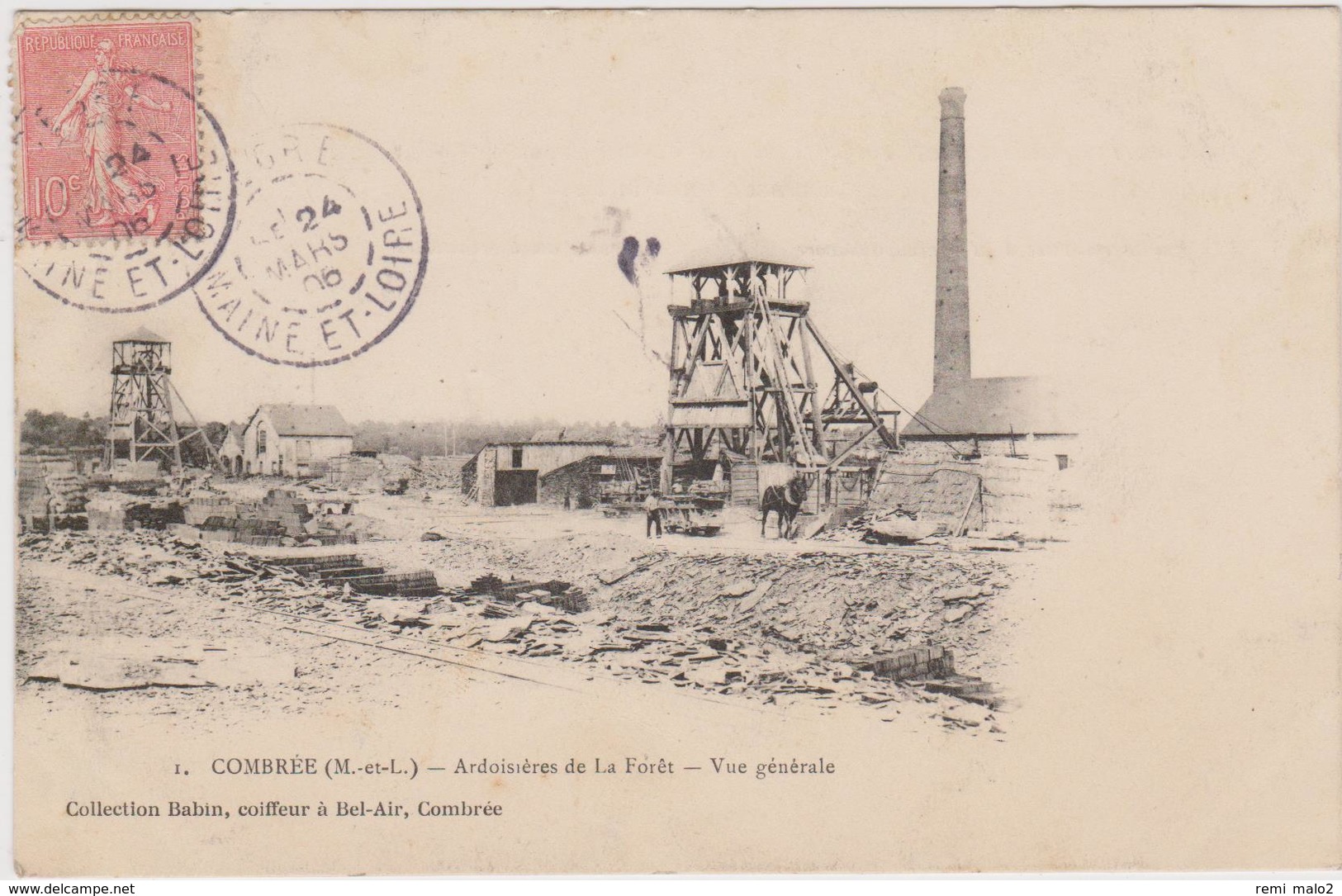 CARTE POSTALE°   COMBREE 49  Ardoisières De La Forêt.Vue Générale - Autres & Non Classés