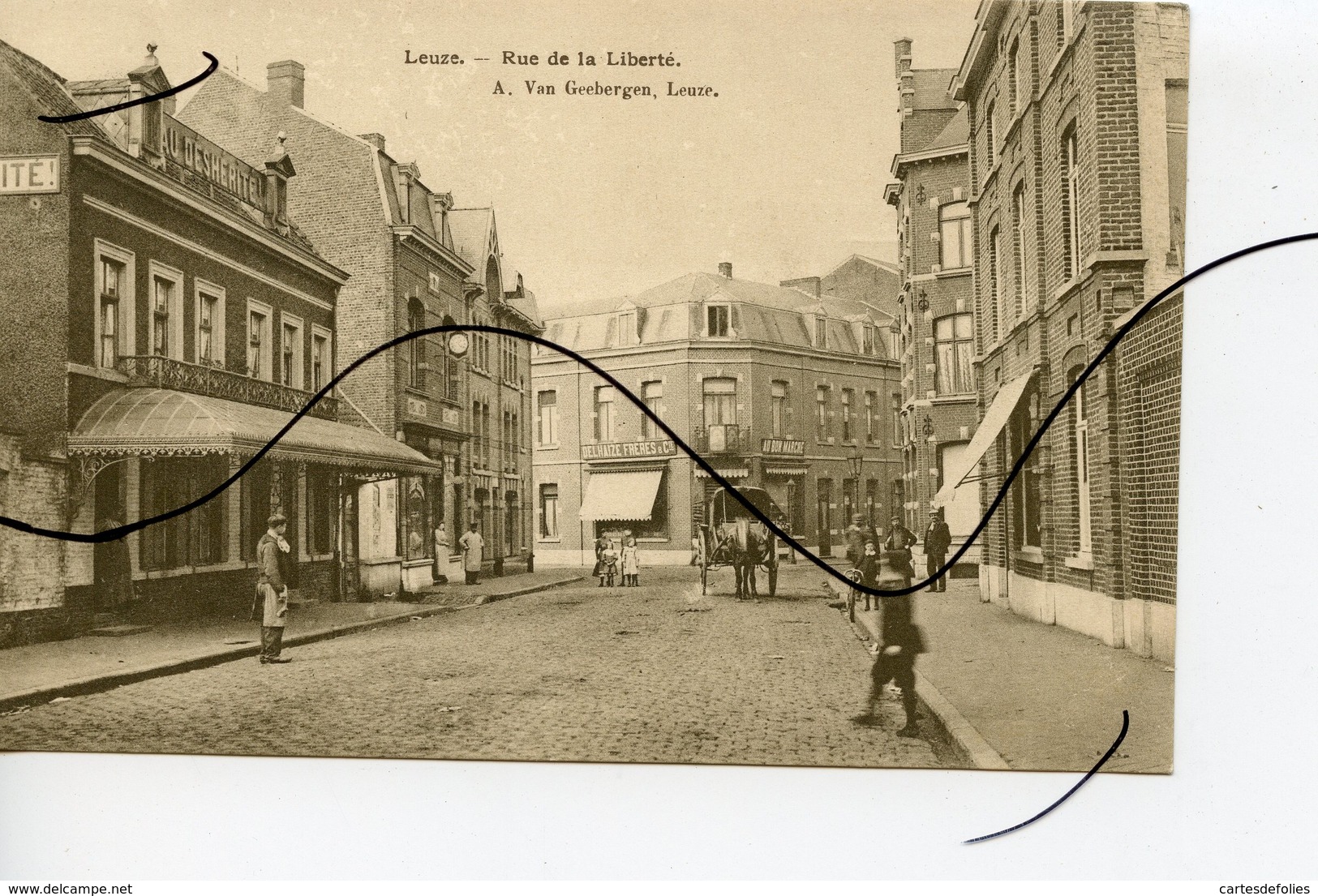 CPA. BELGIQUE. Leuze. Rue De La Liberté . A  VAN  GEEBERGEN LEUZE - Leuze-en-Hainaut