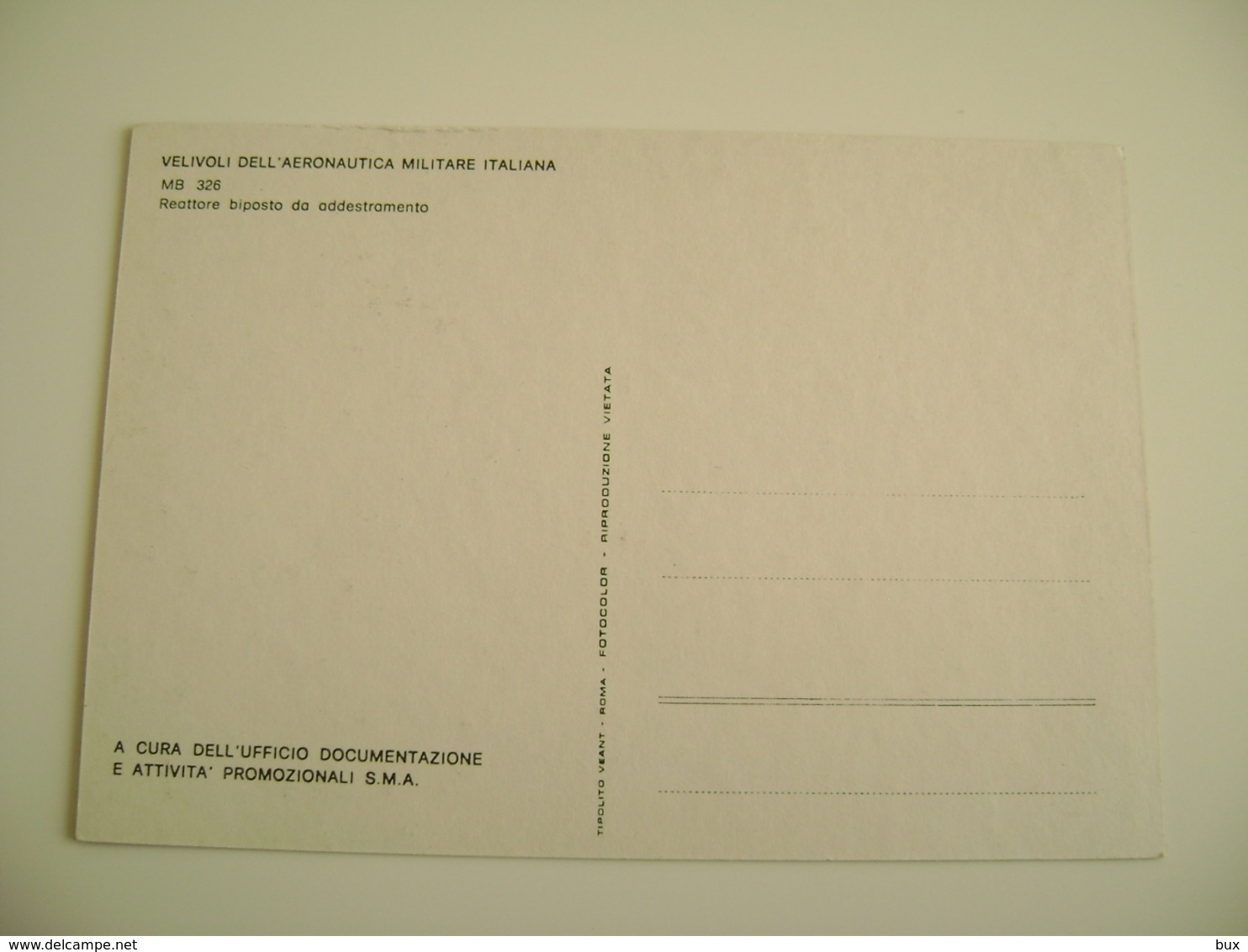 AERONAUTICA MILITARE ITALIANA   MB 326  NON  VIAGGIATA COME DA FOTO  AEREO AIRPLANE - 1946-....: Modern Era