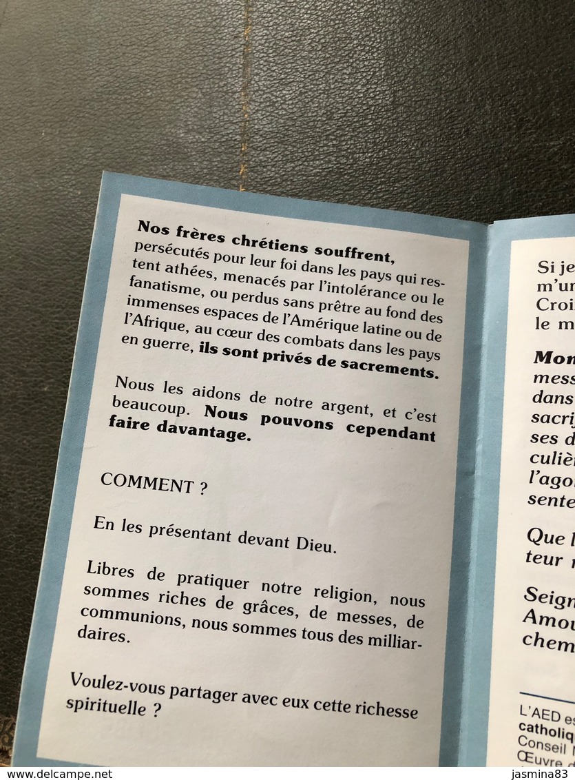 Une Messe Pour L'Eglise Qui Souffre (plaquette De 9,5 Cm Sur 15 Cm) - Religion & Esotérisme