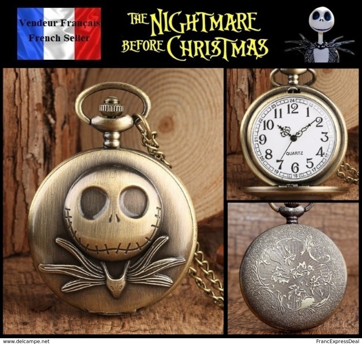 Montre Gousset NEUVE ! ( Pocket Watch ) - The Nightmare Before Christmas ( Ref 4 ) - Montres Gousset