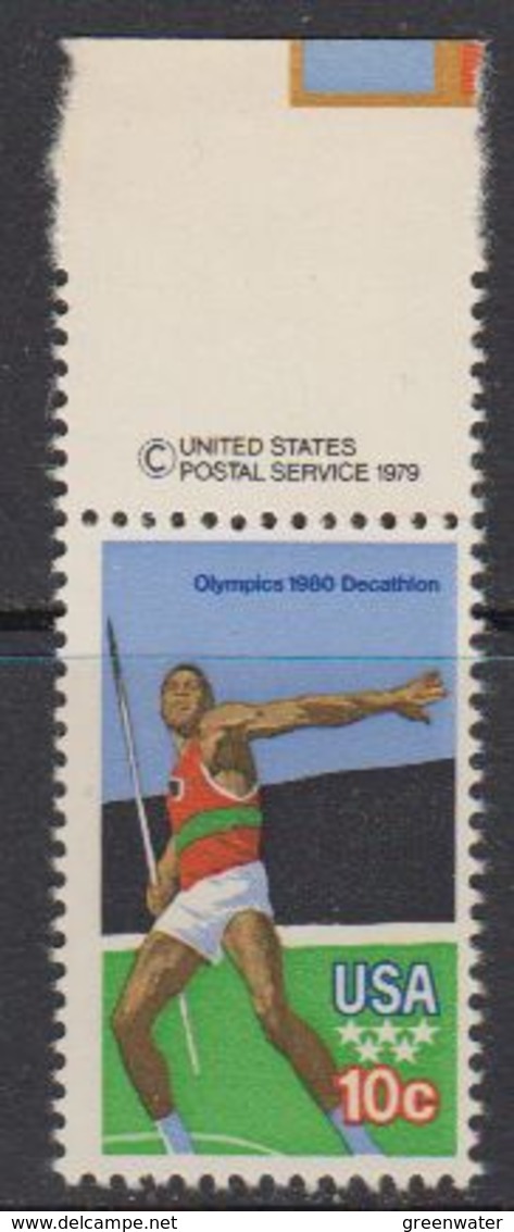 USA 1979 Olympic Sommergames 1v (+margin) ** Mnh (41837J) - Unused Stamps