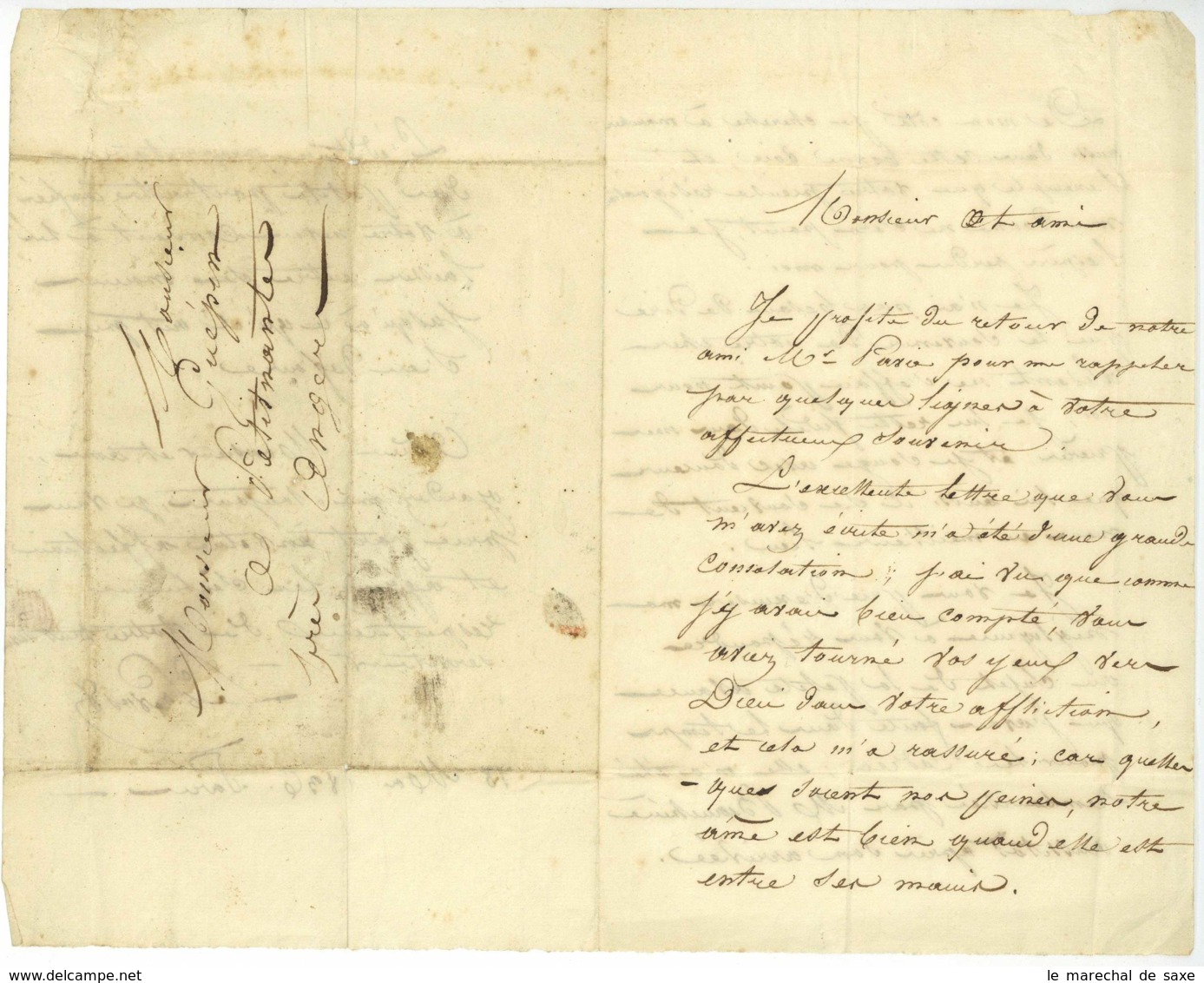 LE PREVOST LAS 1836 Paris Pour M GUEPIN A Petit Nantes Pres ANGERS - Manuscrits