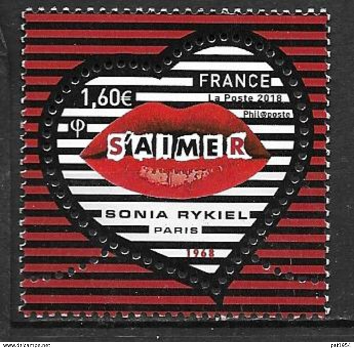 France 2018 N° 5199 Neuf St Valentin Sonia Rykiel Sous Faciale - Neufs