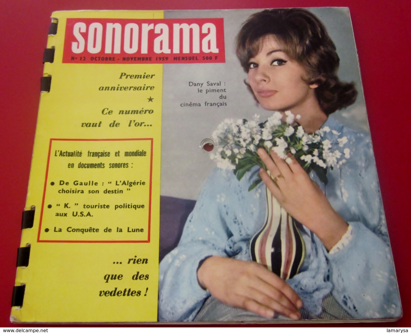Magazine Sonorama N°12-Oct 1959-Musique Disque Vinyle Format Spécial-Dany Saval-Algérie-De Gaulle-Kroutchev Pubs - Formats Spéciaux