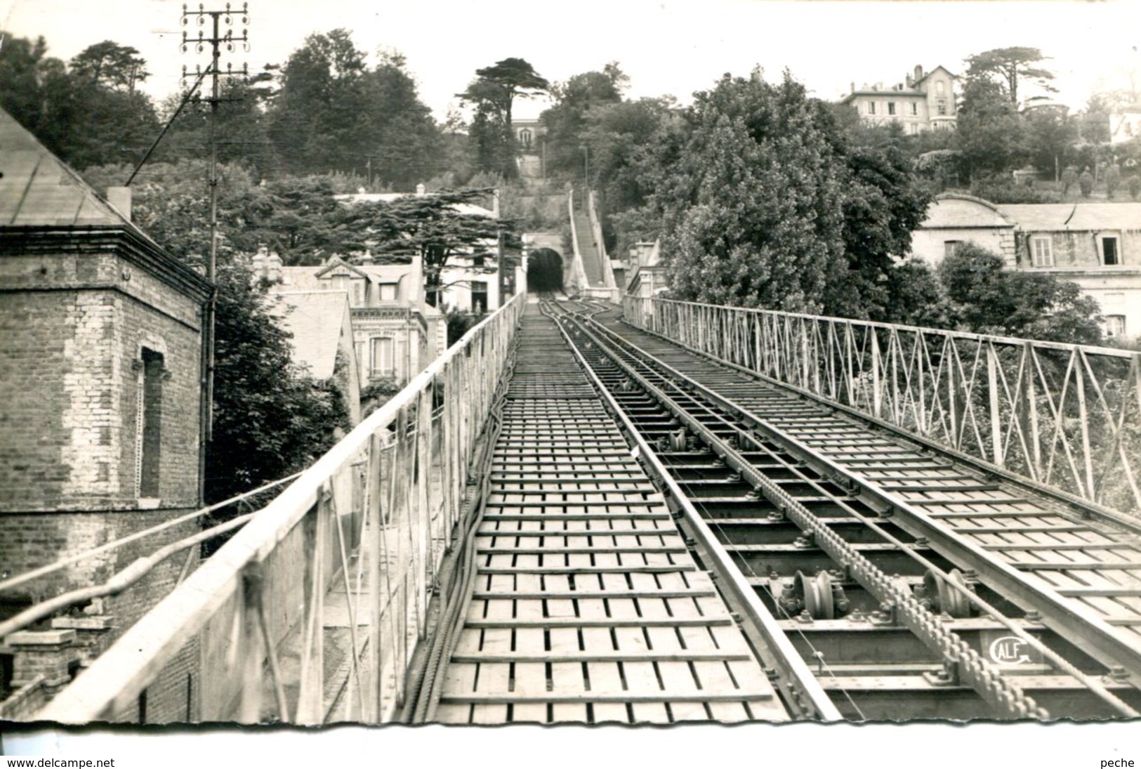 N°70053 -cpsm Le Havre -le Funiculaire  Et L'hôpital- - Funiculaires