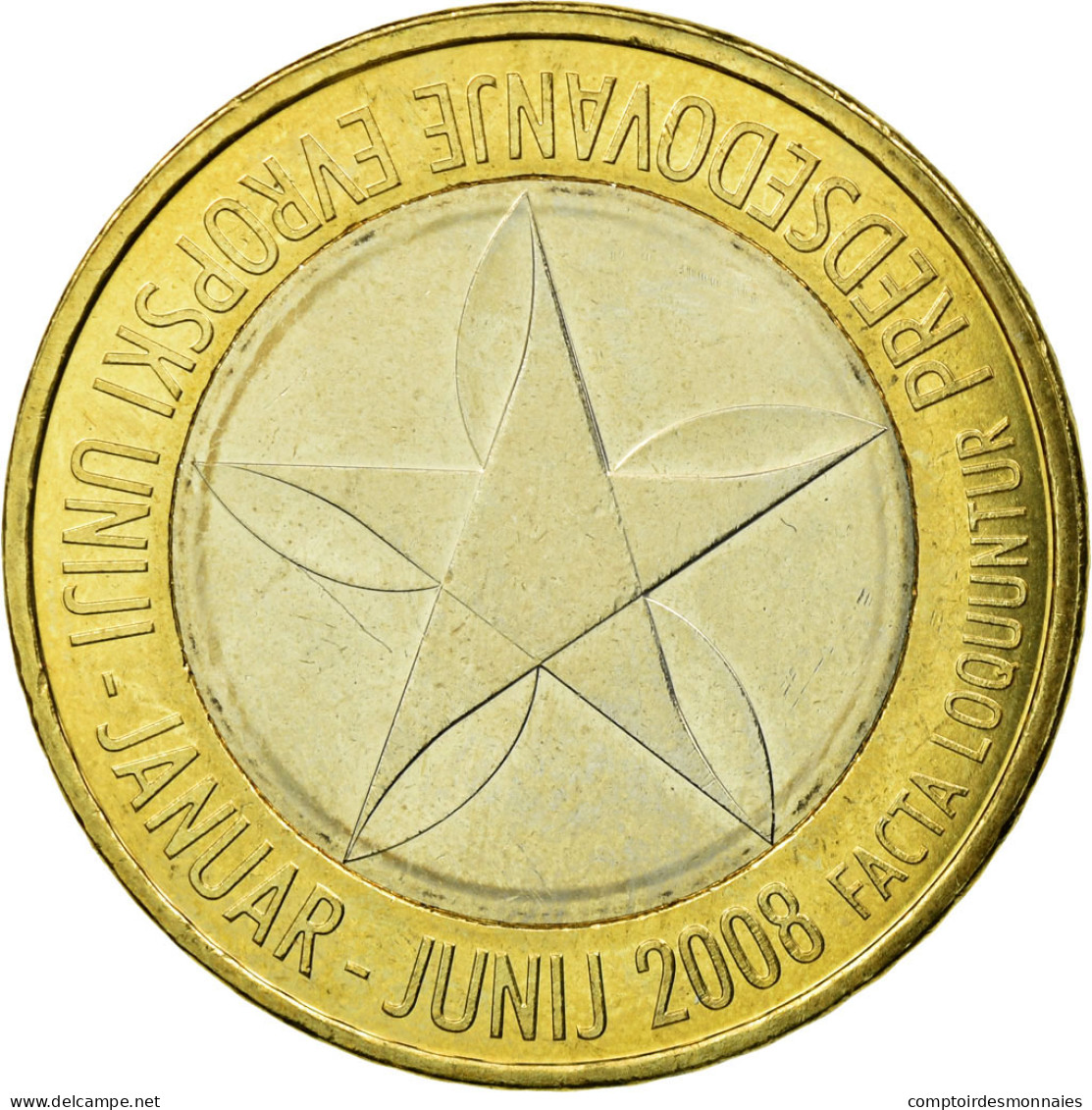 Slovénie, 3 Euro, 2008, SUP+, Bi-Metallic, KM:81 - Slovenië
