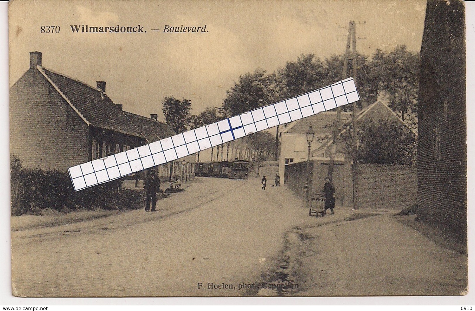 WILMARSDONCK-WILMARSDONK-ANTWERPEN " BOULEVARD MET AANKOMENDE STOOMTRAM-TRAM A VAPEUR"HOELEN 8370 UITGIFTE 1920 TYPE 8 - Antwerpen
