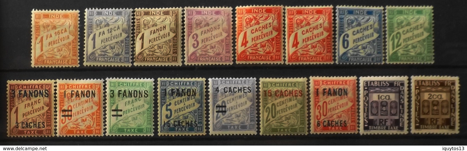 France (ex-colonies & Protectorats) > Inde - Timbre-Taxe 1923-1948 Collection Neufs**/* - TB - Neufs