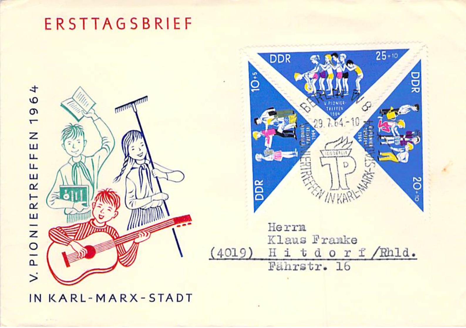 R DDR 1964 FDC  Mi.Nr  1030-32 + 1045-47 + 1048 - Sonstige & Ohne Zuordnung