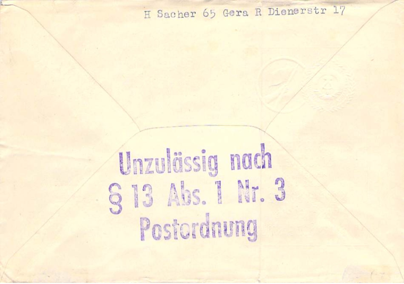 R DDR 1971 FDC  Mi.Nr.1691-92 10 Jahre Berliner Mauer Stempel ZURUCK Und UNZULASSIG - Sonstige & Ohne Zuordnung