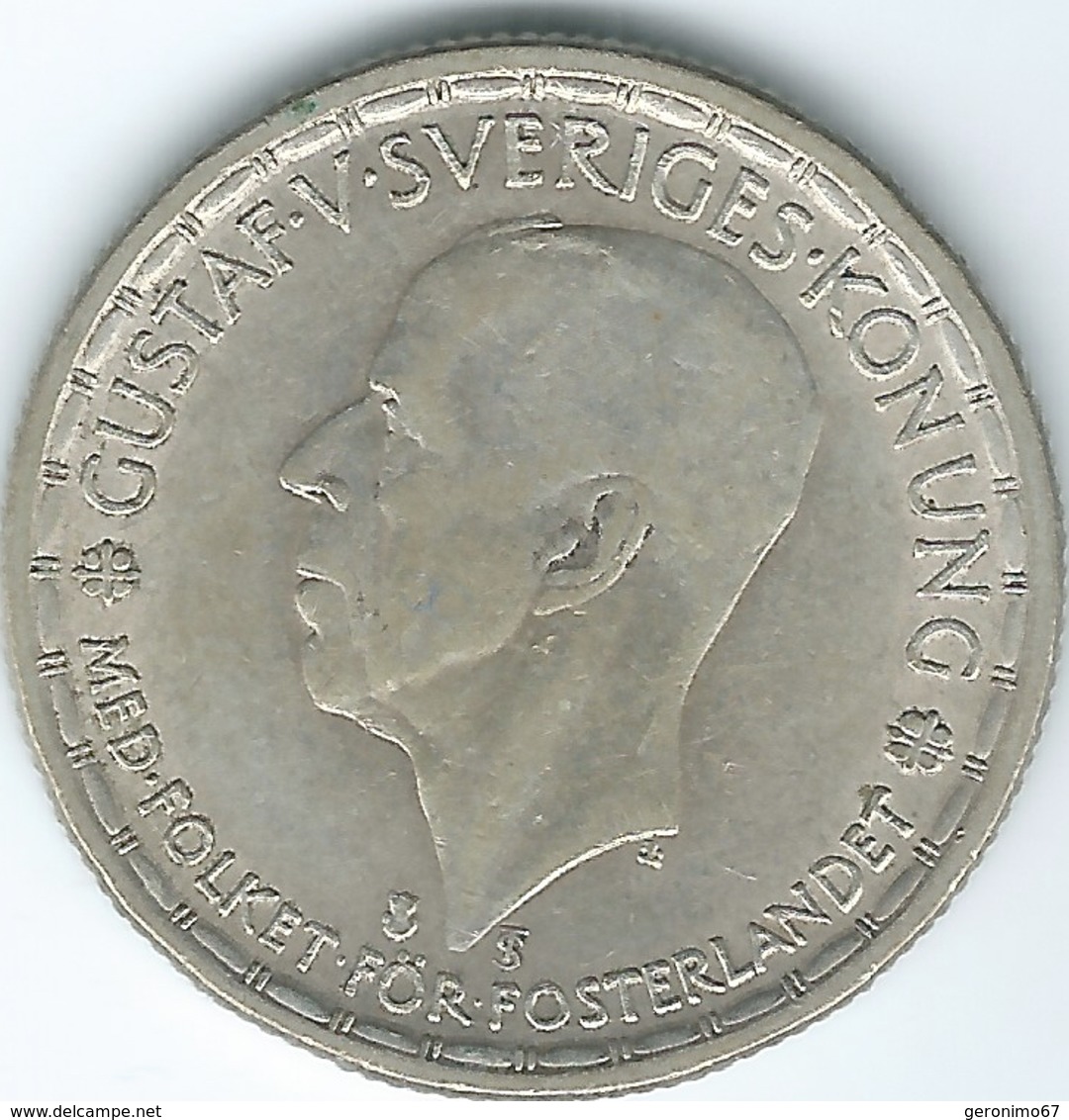 Sweden - Gustav V - 2 Kronor - 1938 (KM787) & 1946 (KM815) - Suède