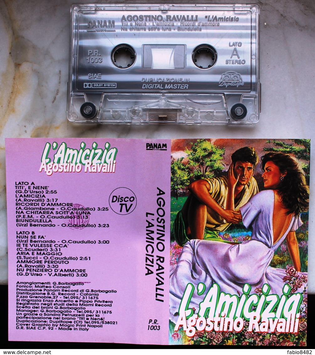 MC MUSICASSETTA AGOSTINO RAVALLI L'AMICIZIA Etichetta PANAM RECORDS P.R. 1003 - Cassette