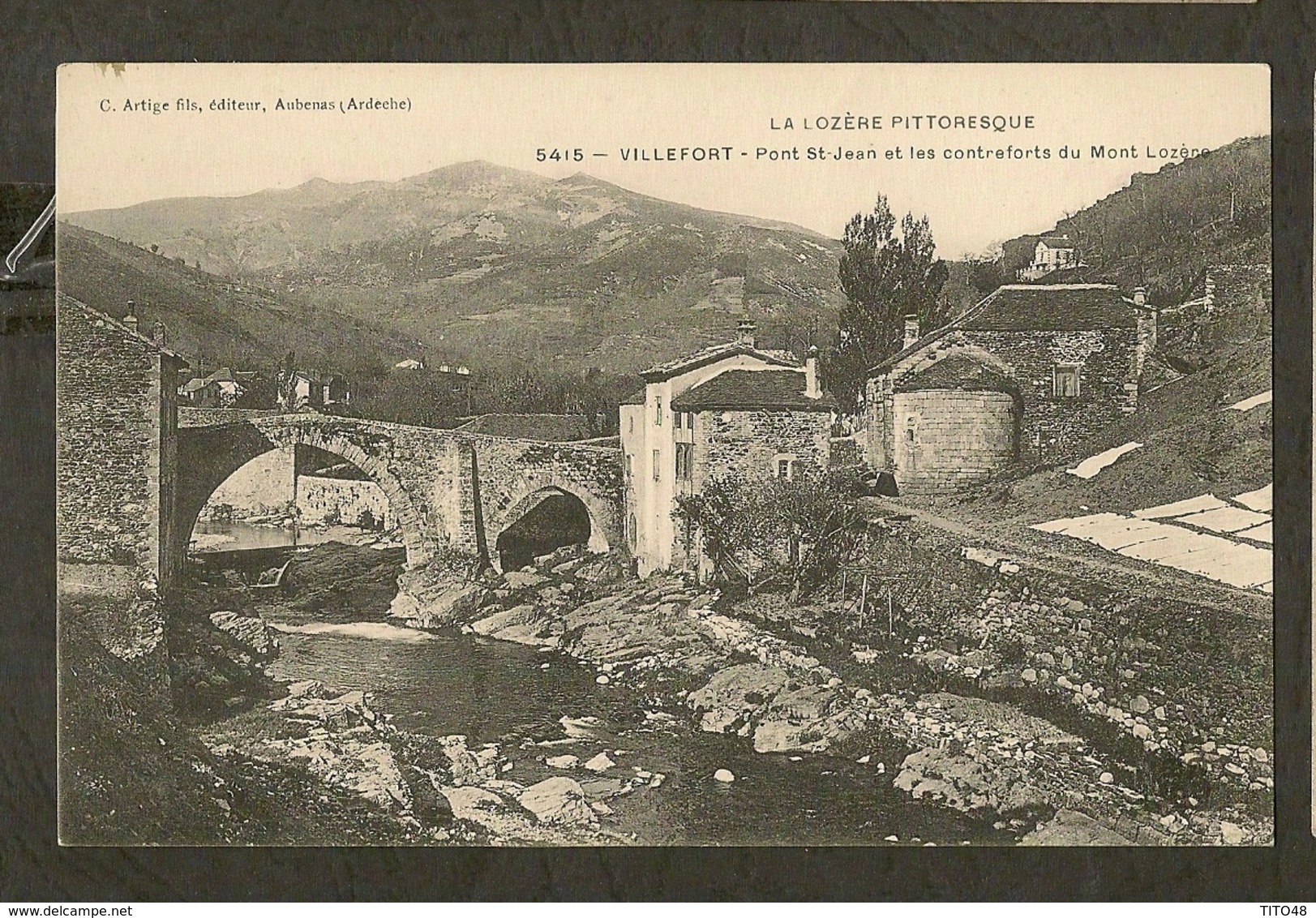 CP - LOZERE-48 - VILLEFORT - Pont St-Jean Et Les Contreforts Du Mont Lozere - Villefort