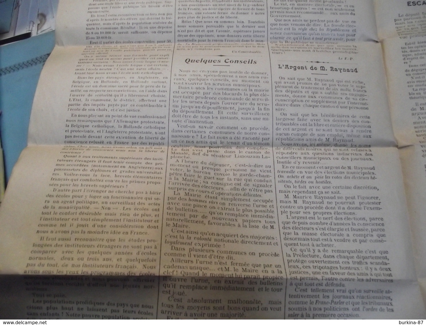 LE FRANC PARLER, Journal , 1912, Charente, Deux Sevres,  Chef Boutonne - Autres & Non Classés