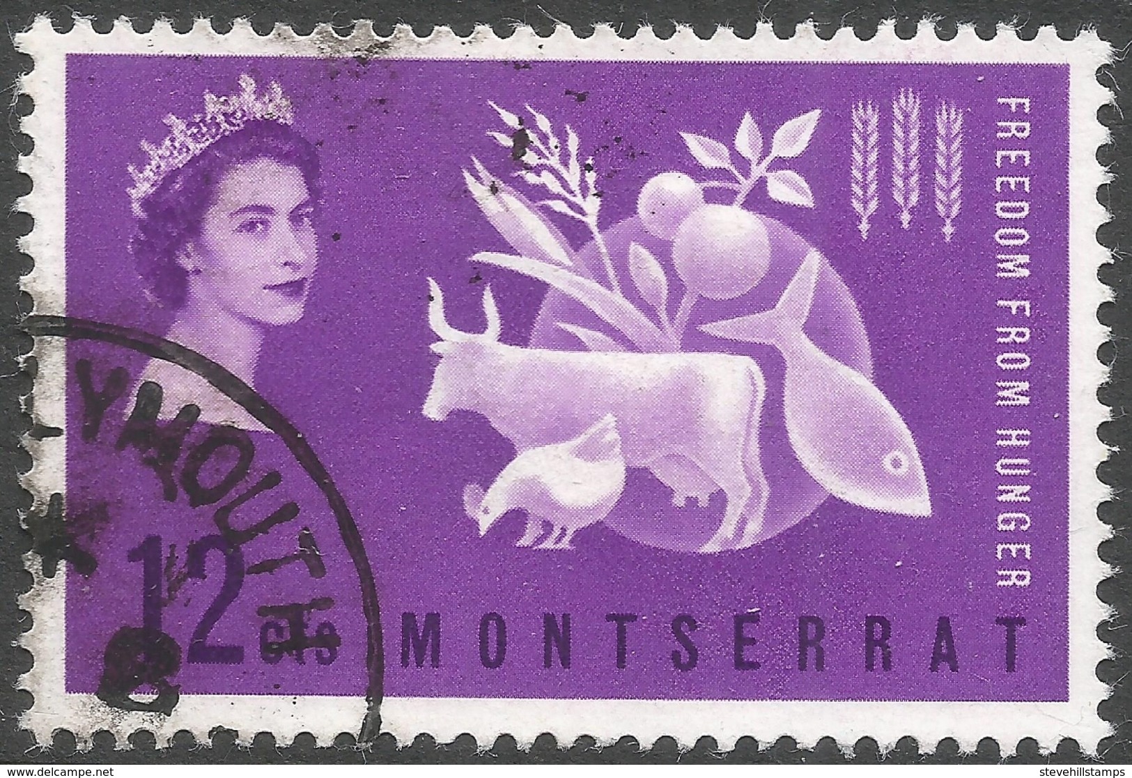 Montserrat. 1964 Freedom From Hunger. 12c Used. SG 153 - Montserrat