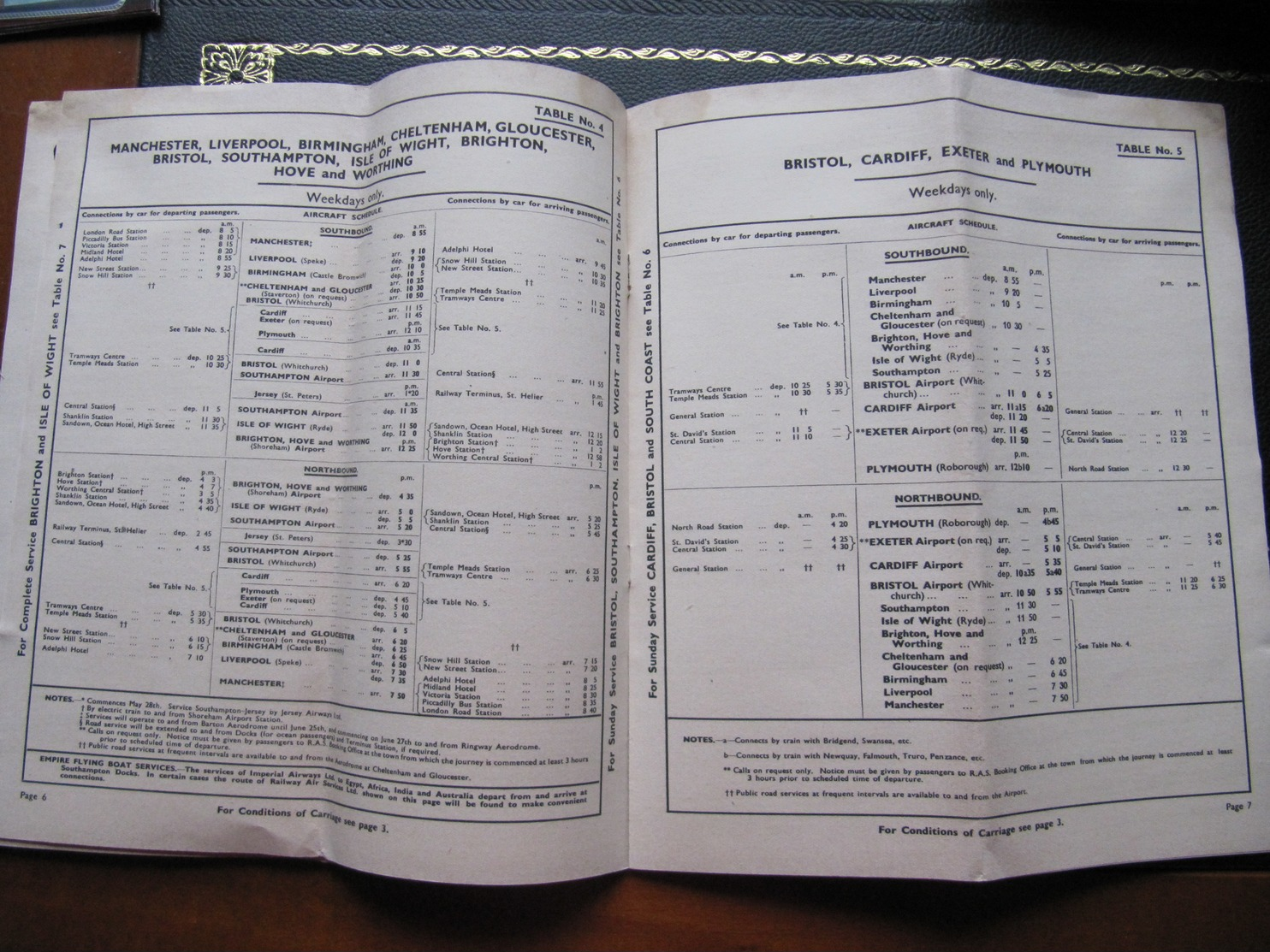 RAILWAY AIR SERVICES rare general timetable orario horaire fahrplan valid 23 May 1938