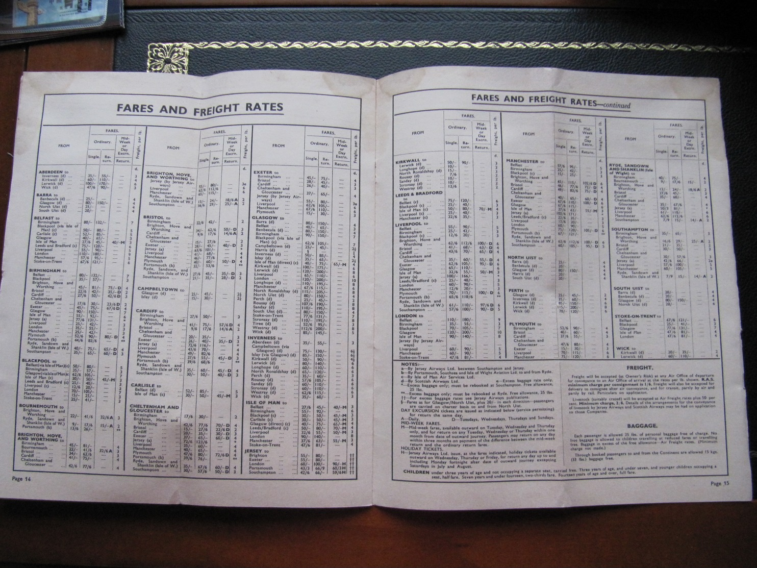 RAILWAY AIR SERVICES rare general timetable orario horaire fahrplan valid 23 May 1938