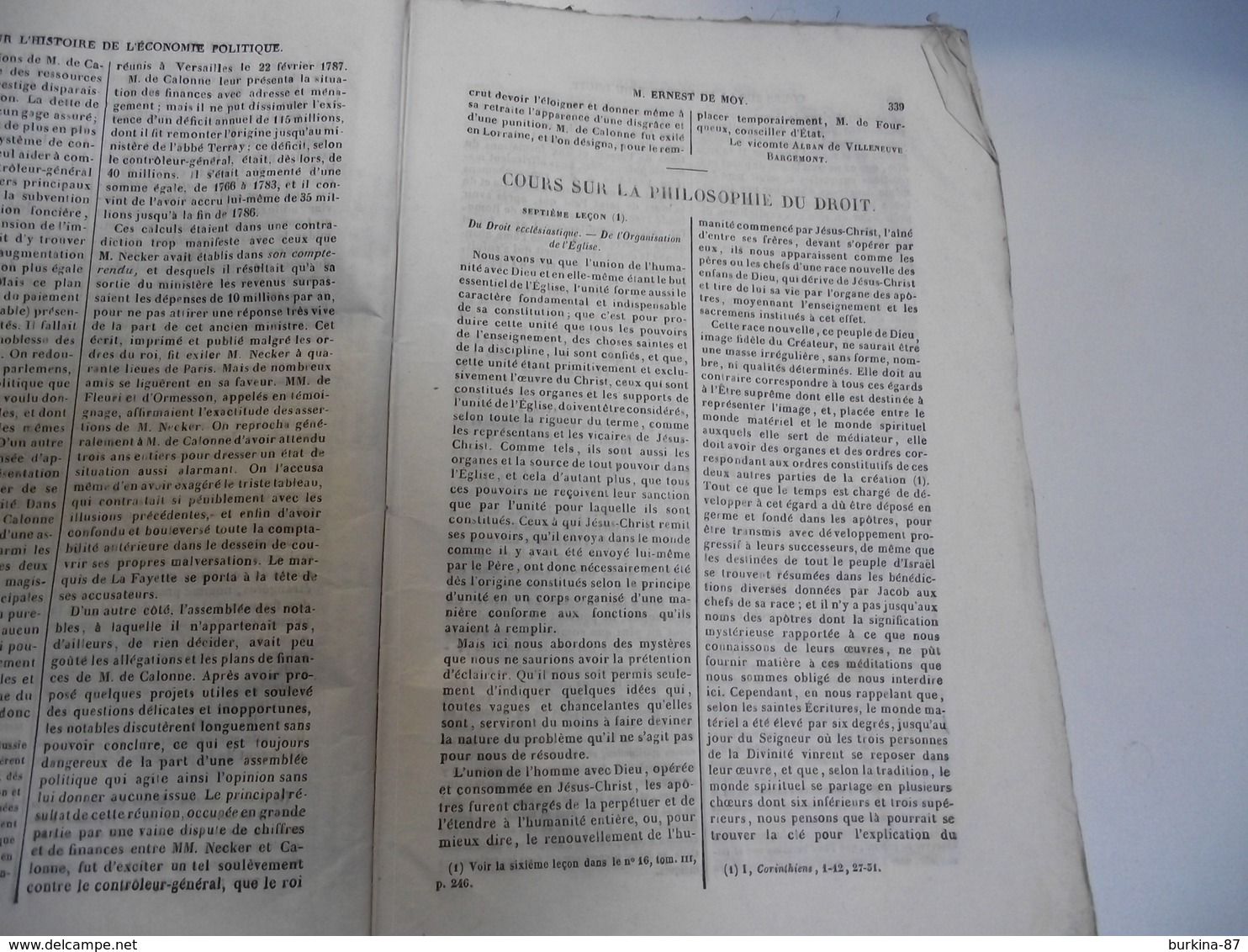 L' UNIVERSITE CATHOLIQUE , 1837, N° 23 , 70 Pages Environ, Revue - Religion & Esotérisme