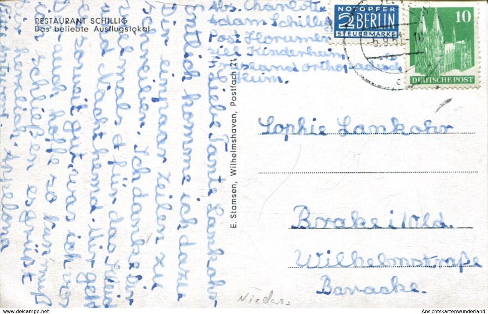 005940  Nordseebad Schillig Mehrbildkarte  1951 - Wangerland