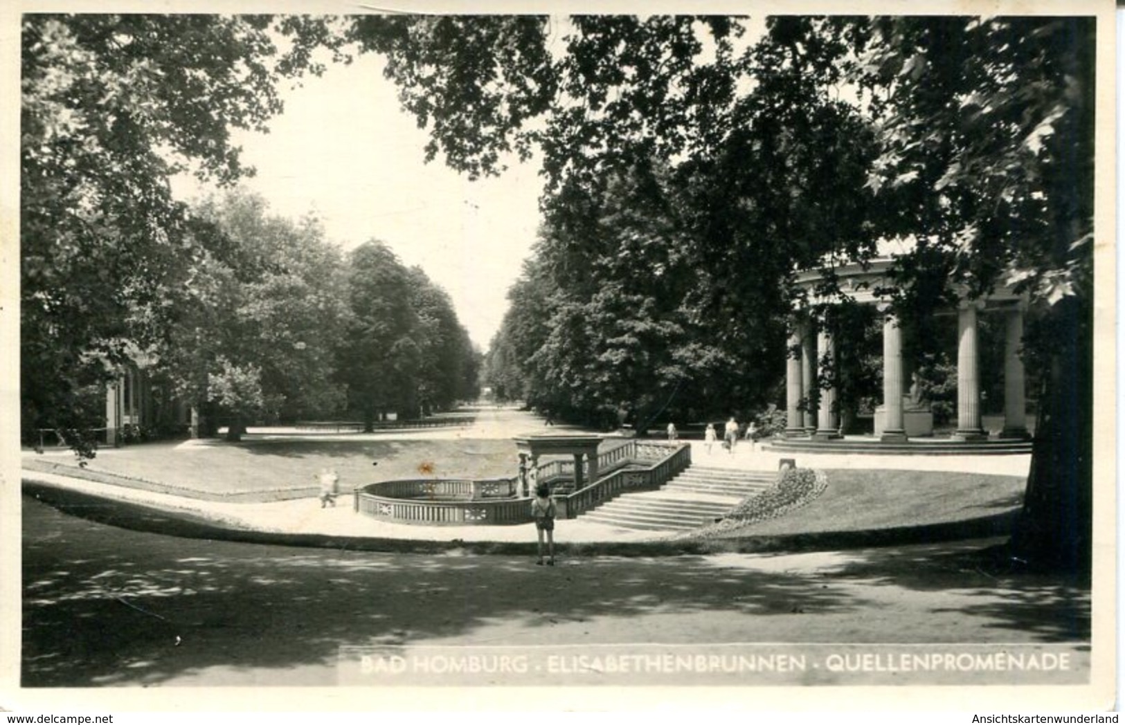 005944  Bad Homburg - Elisabethenbrunnen. Quellenpromenade  1952 - Bad Homburg