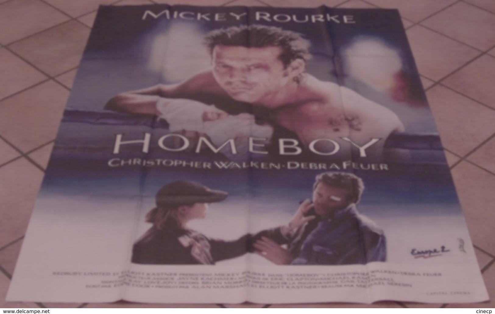 AFFICHE CINEMA ORIGINALE FILM HOMEBOY Mickey ROURKE Michael SERESIN Christopher WALKEN 1988 TBE BOXE - Plakate & Poster