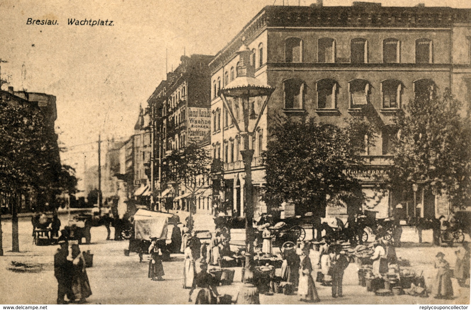 BRESLAU / Wroclaw - 1921 , Wachtplatz - Schlesien