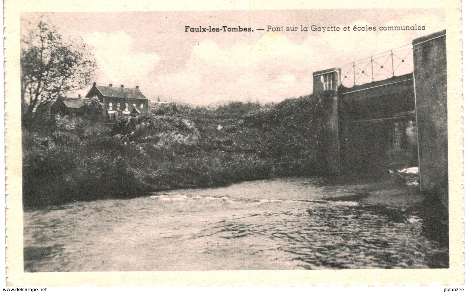 FAULX LES TOMBES  Pont Sur La Goyette Et écoles Communales. - Gesves