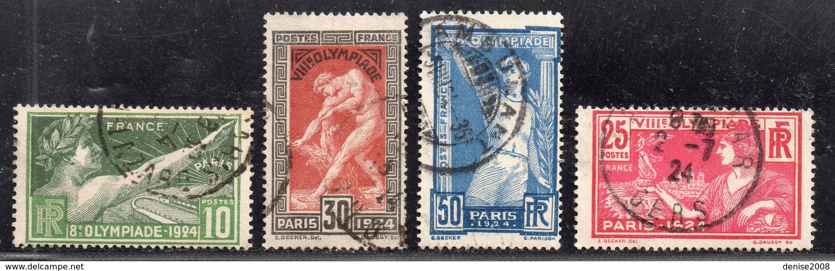 N° 183 à 186 Avec Oblitération Cachet à Date D'Epoque De 1924  TTB - Oblitérés