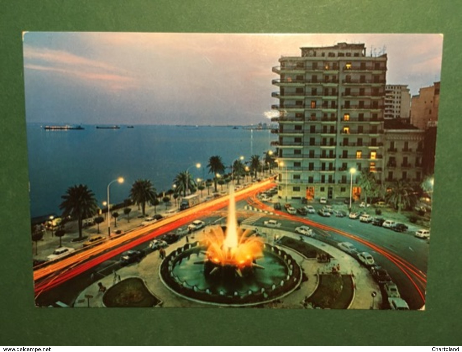 Cartolina Taranto - Fontana Monumentale Rosa Dei Venti - Notturno - 1976 - Foggia