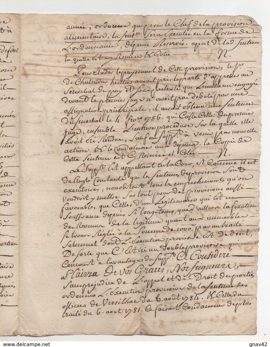 Vieux Papier De 4 Pages 1786 - Manuscrits