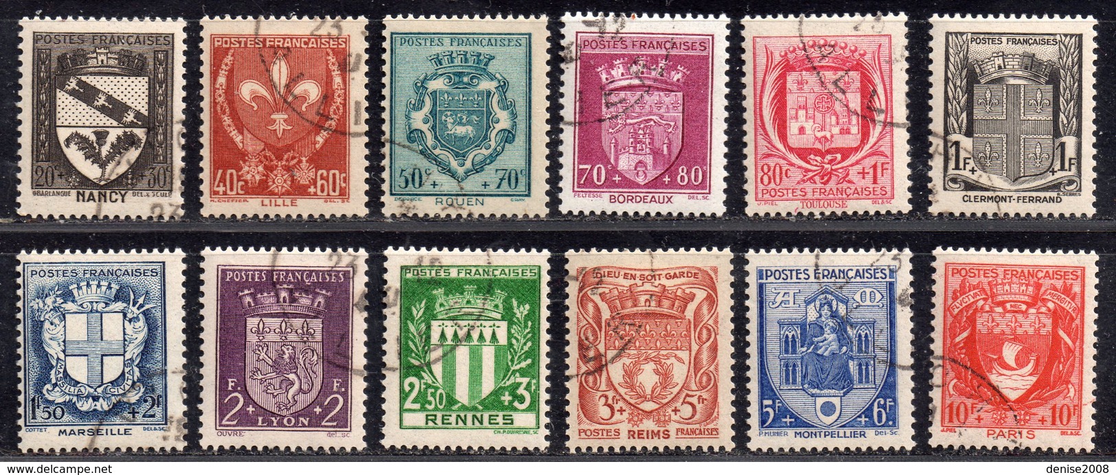 N° 526 à 537  Avec Oblitération Cachet à Date D'Epoque  TTB - Oblitérés