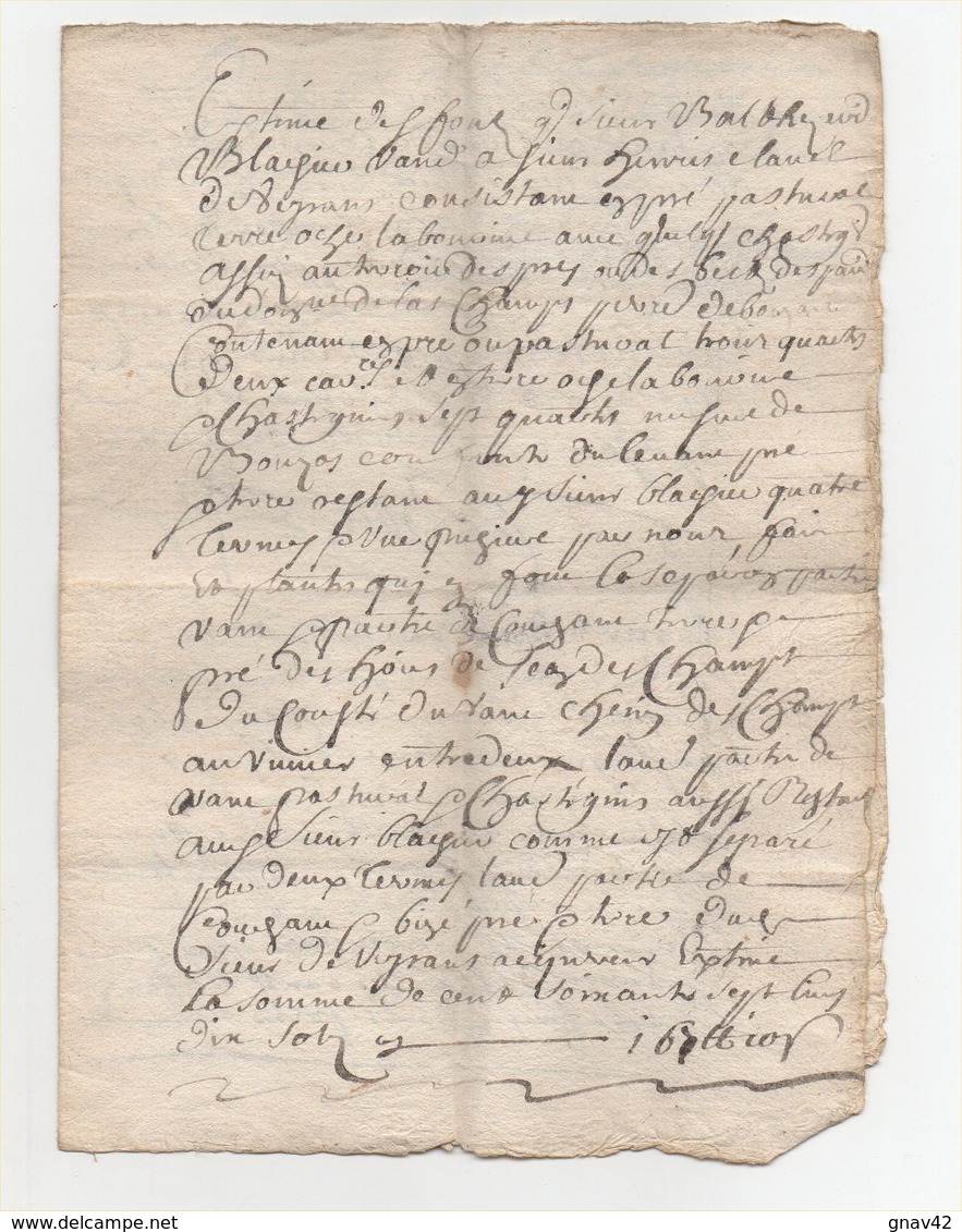 Vieux Papier 1680 - Manuscrits