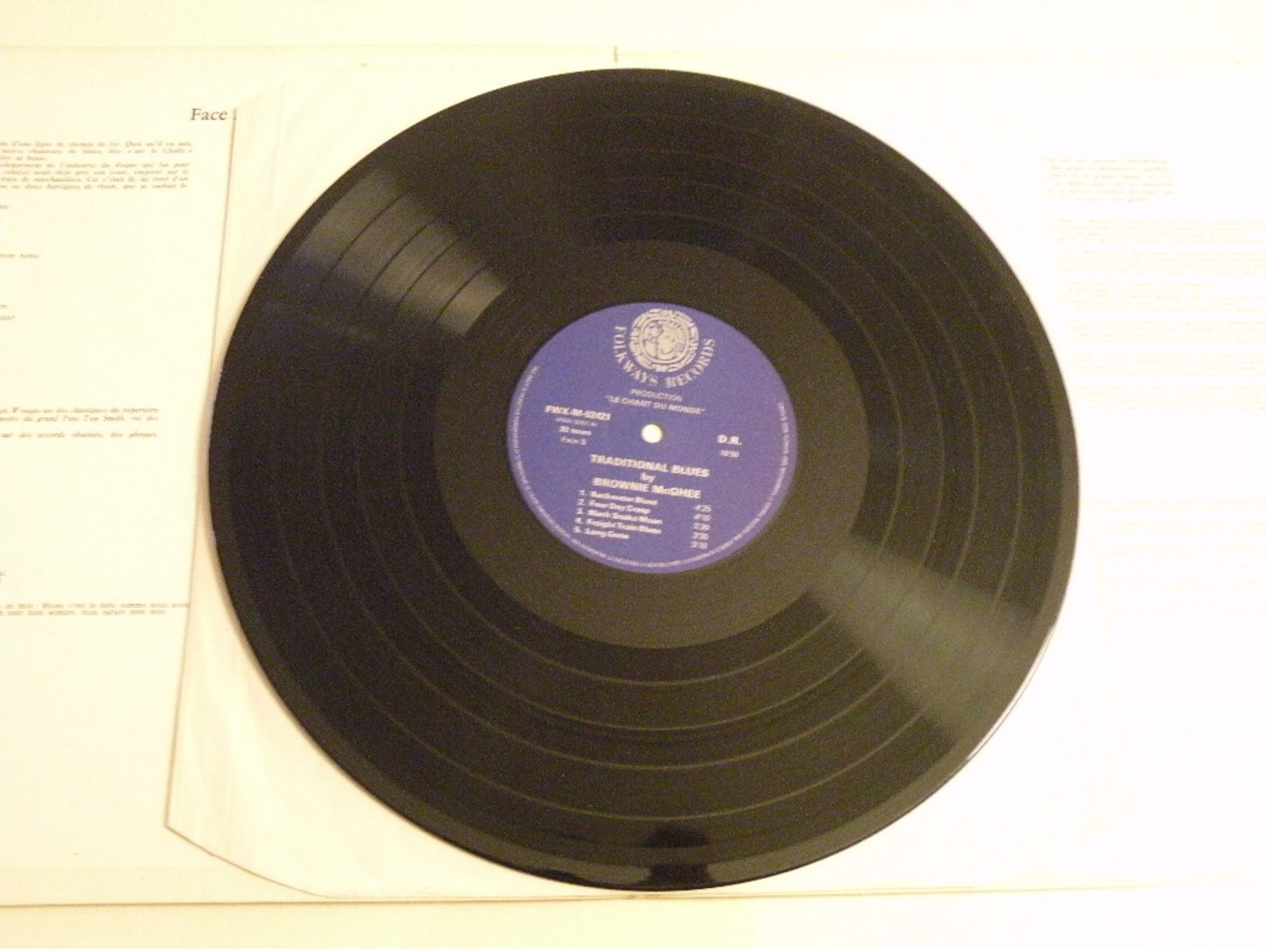 Traditional Blues By Brownie Mc Ghee - (Titres Sur Photos) - Vinyle 33 T LP (Le Chant Du Monde) - Blues