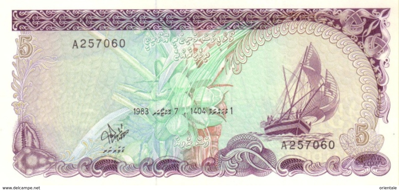 MALDIVES P. 10a 5 R 1983 UNC - Maldiven