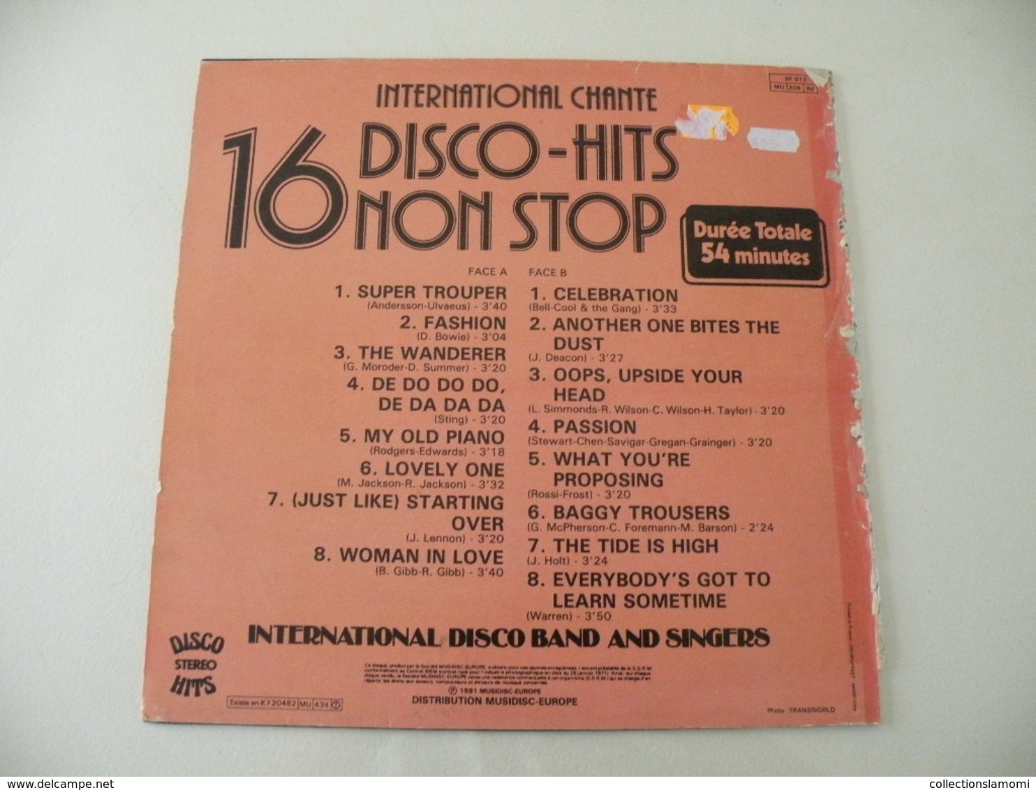 16 Disco Hits Non Stop - (Titres Sur Photos) - Vinyle 33 T LP - Compilations