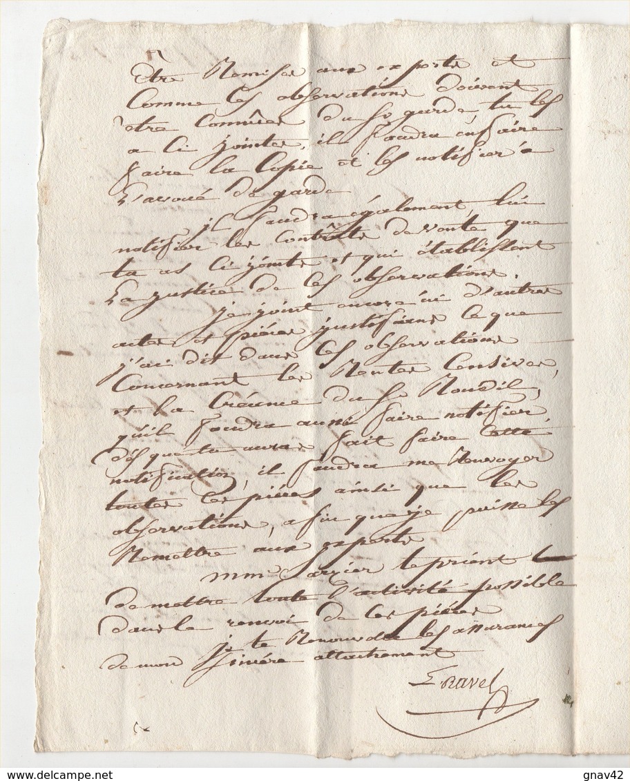 Lettre Tournon 1820 - Manuscrits