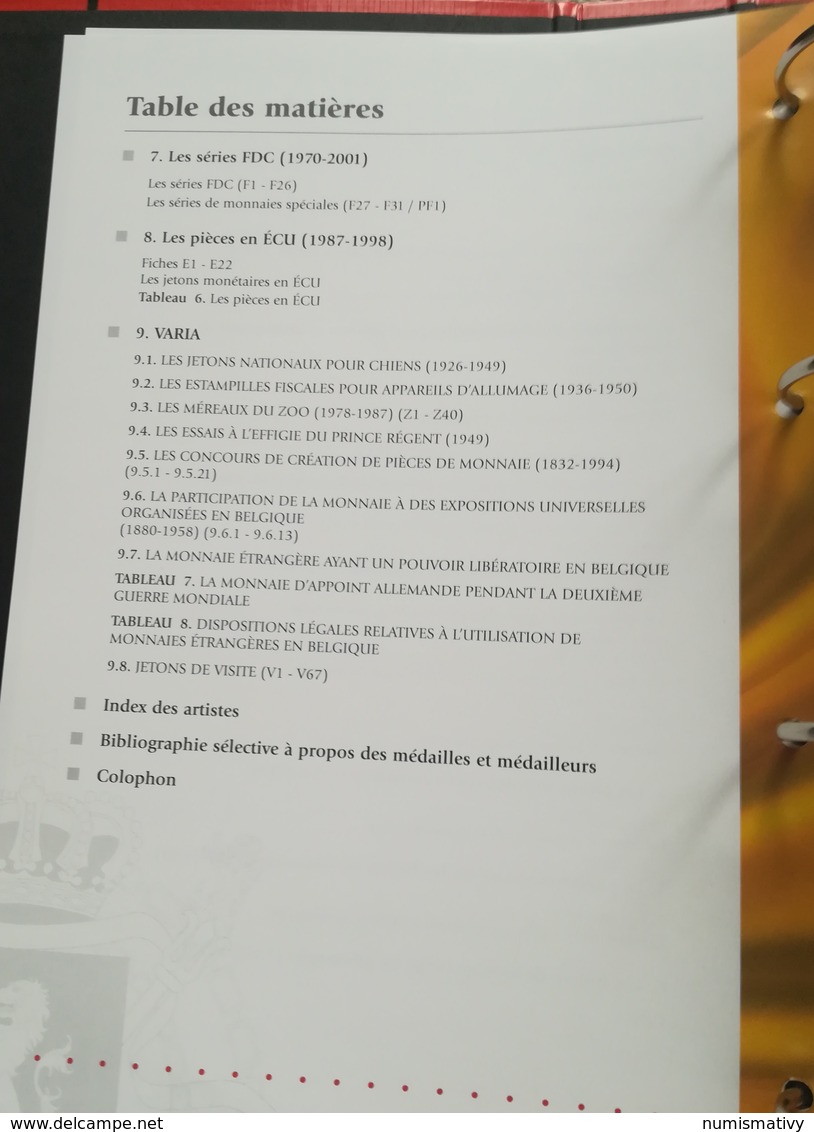 Encyclopédie Des Monnaies D'état Belge Avec ECU : Classeur De La Monnaie Royale De Belgique (inventaire Des Monnaies) - Variétés Et Curiosités