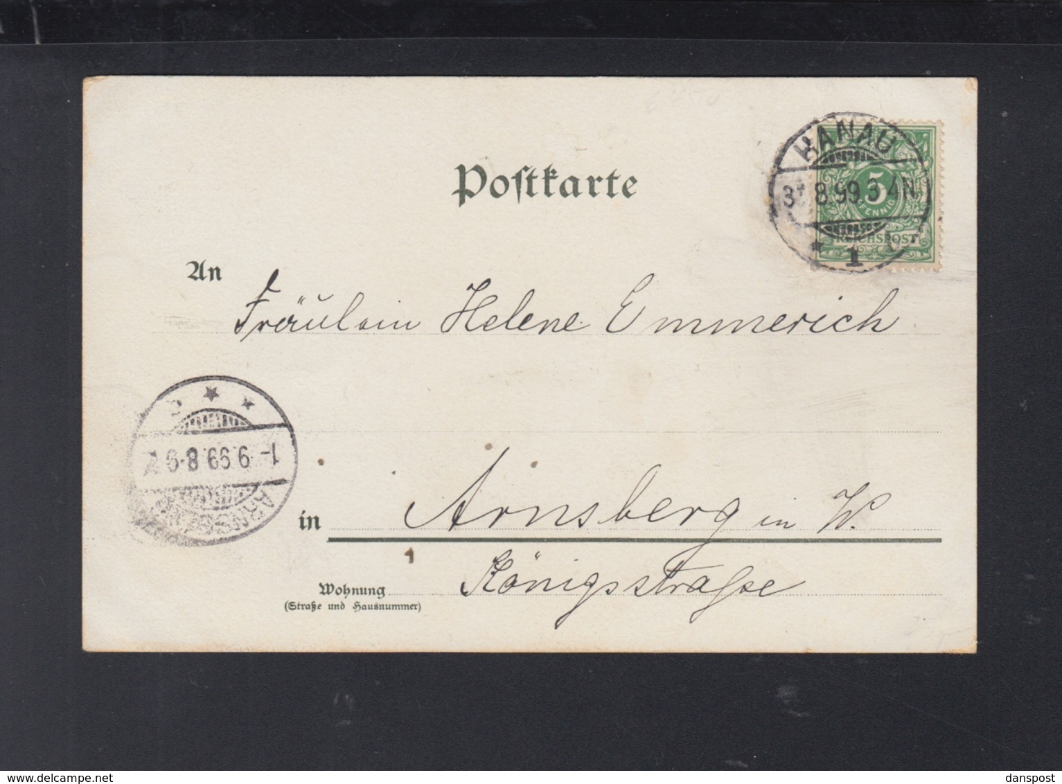 Dt. Reich Litho-AK Gruss Aus Hanau 1899 - Hanau