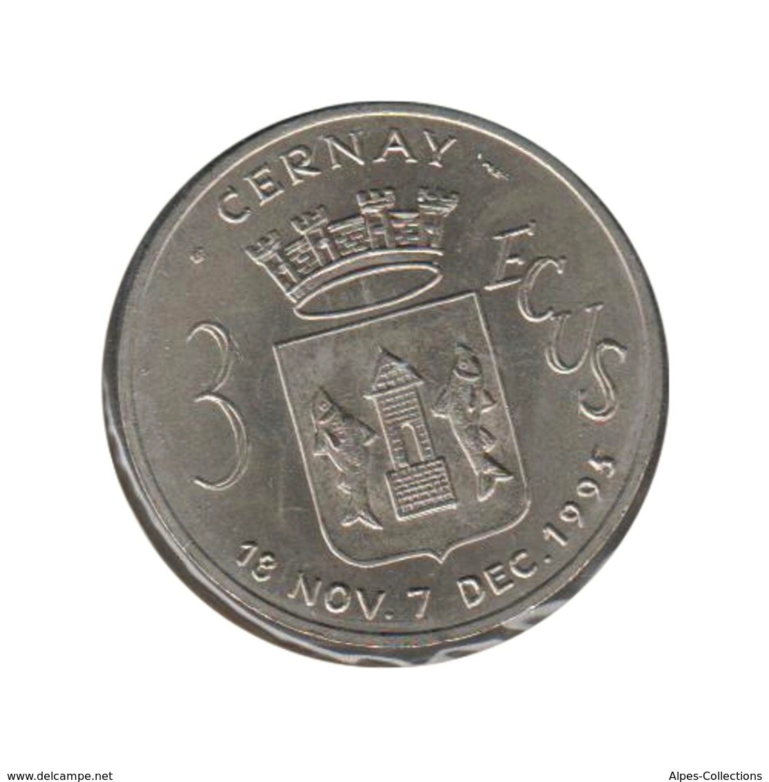 CERNAY - EC0030.1 - 3 ECU DES VILLES - Réf: T45 - 1995 - Euros De Las Ciudades