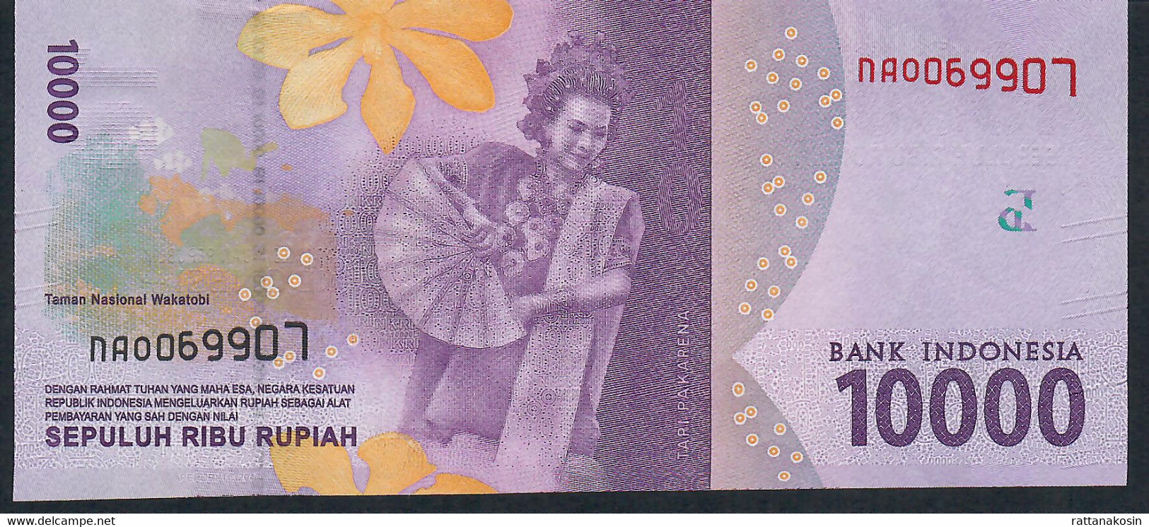 INDONESIA P157b 10.000 RUPIAH  # NAO  2016  , MICROPRINTED  2017 UNC. - Indonésie