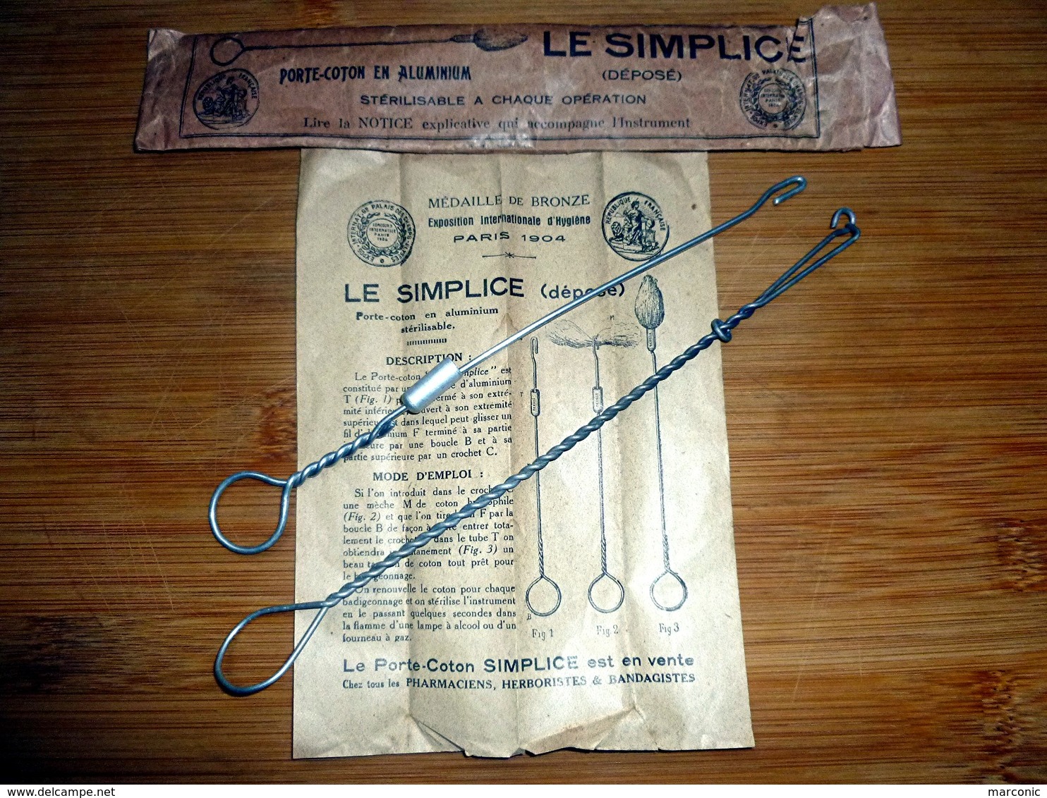 PORTE COTON En Aluminium Le SIMPLICE 1904 - Medical & Dental Equipment