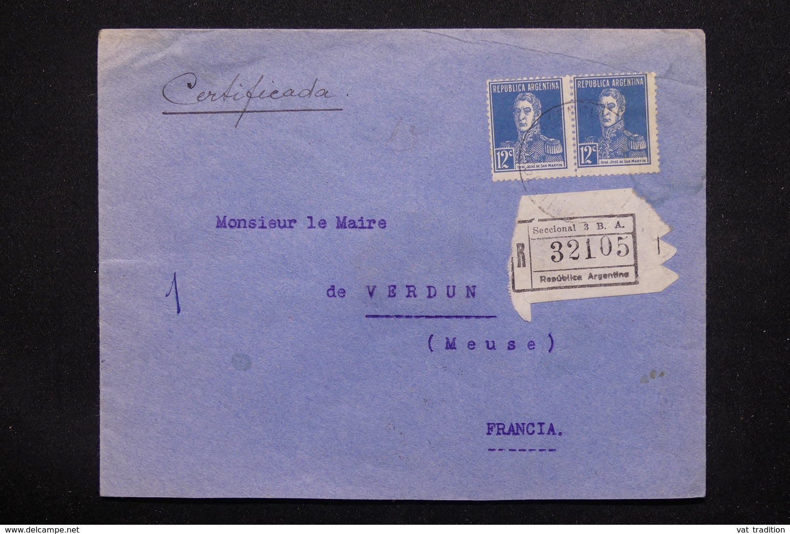 ARGENTINE - Enveloppe En Recommandé De Buenos Aires Pour La France En 1930 - L 22858 - Lettres & Documents