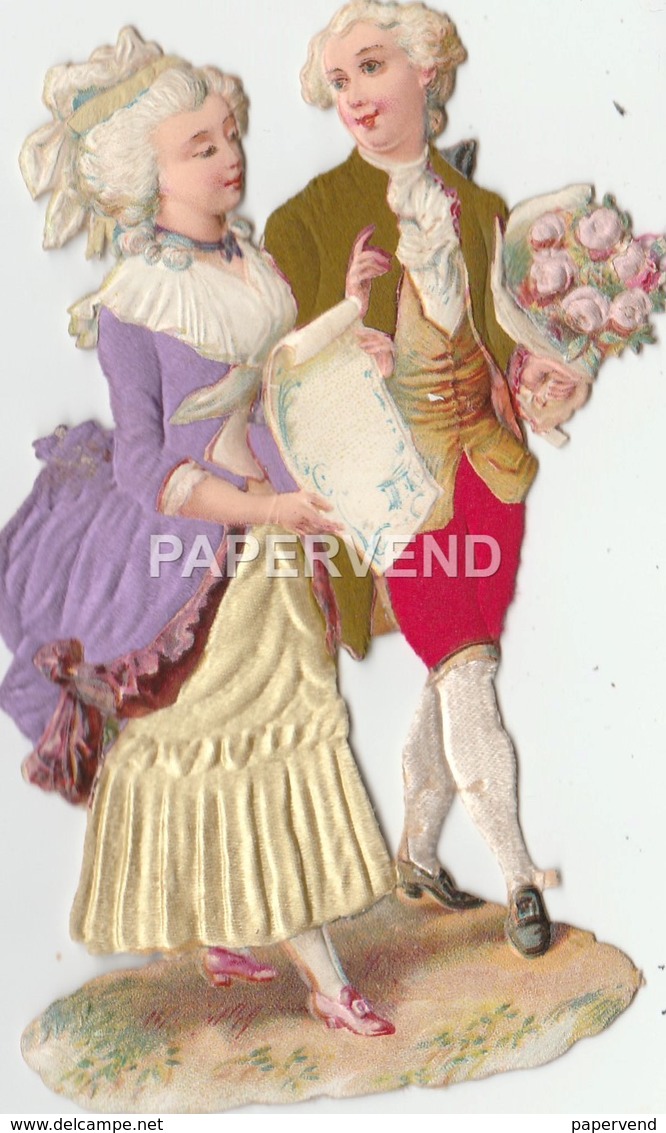 Victorian Die-cuts  Young Couple Impressed Material Coat & Trousers  Egc249 - Animals