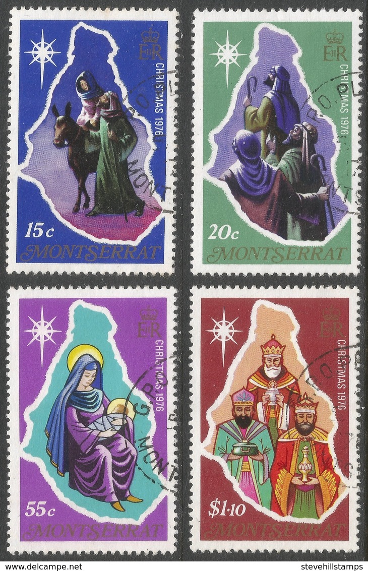Montserrat. 1976 Christmas. Used Complete Set. SG 386-389 - Montserrat